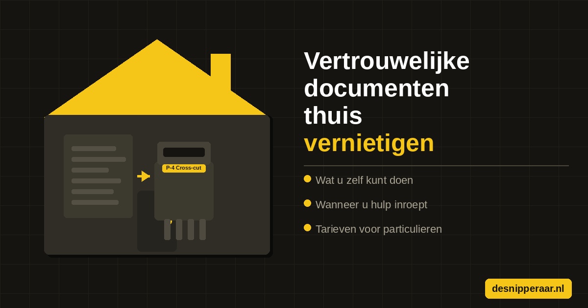 Vertrouwelijke documenten thuis vernietigen